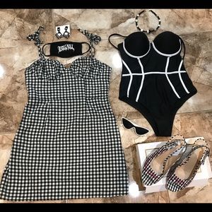 Dresses - Black & white adorable gingham dress,hidden zipper Dresses - Black & white adorable gingham dress,hidden zipper